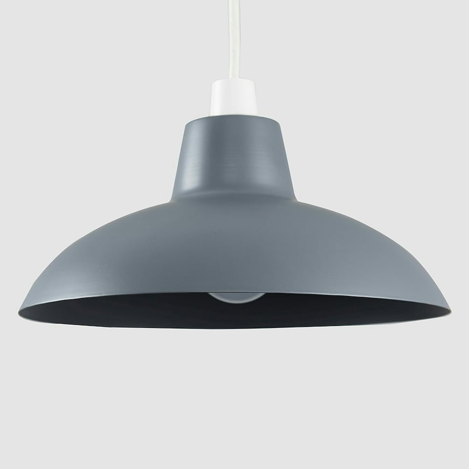 image 1 of ValueLights Civic Pair of Dark Grey Ceiling Pendant Shade