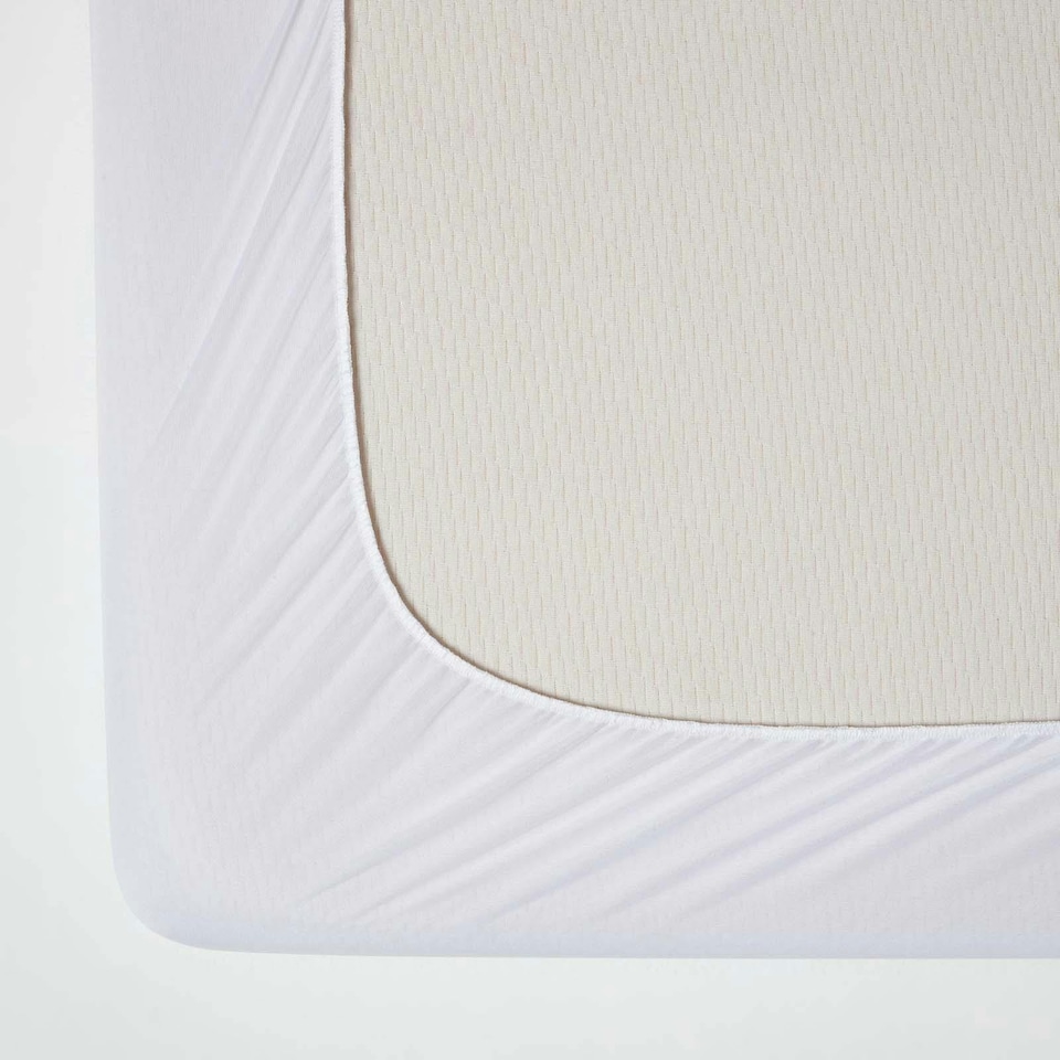 image 1 of Homescapes Quilted Waterproof Mattress Protector - Single | White | Single