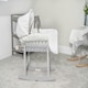 image 2 of Clair de Lune White Dimple Grey Wicker Moses Basket With Grey Rocking Stand