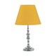 image 2 of Set of 2 Chrome Table Lamps with Decorative Stem and Ochre Shades Chrome | Red