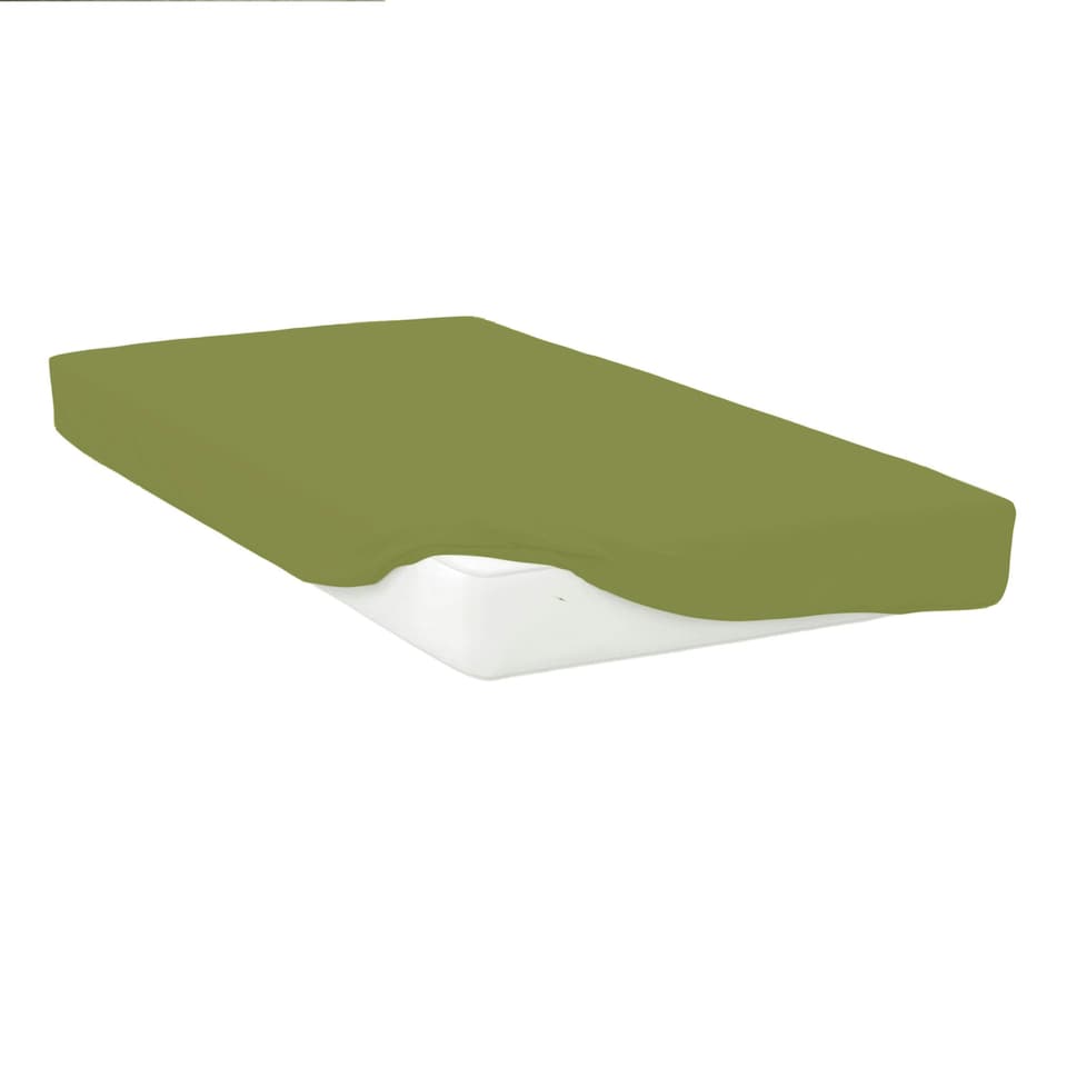 Belledorm Easycare Percale Fitted Sheet - Olive - Superking