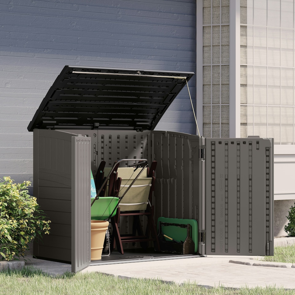 image 1 of Suncast Stow-Away Store - Stone Grey Grey