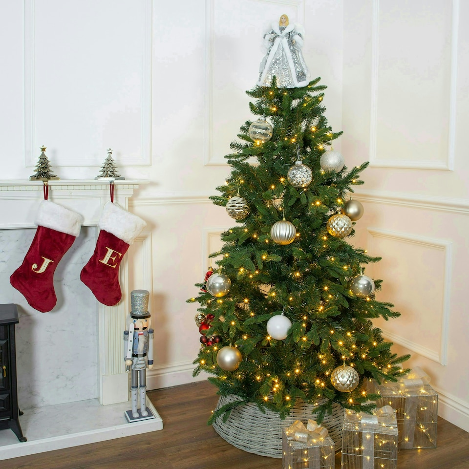 image 1 of 12PK Shatterproof Large Baubles Gold