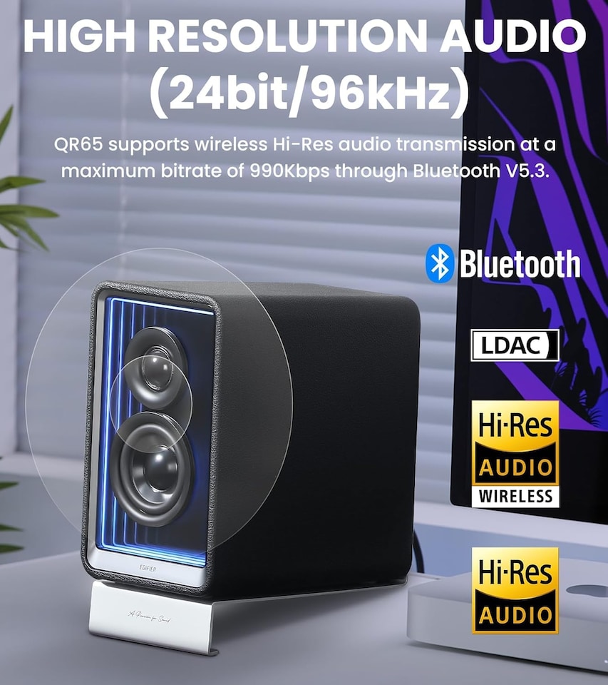 image 1 of Edifier QR65 Bluetooth Speakers - Black