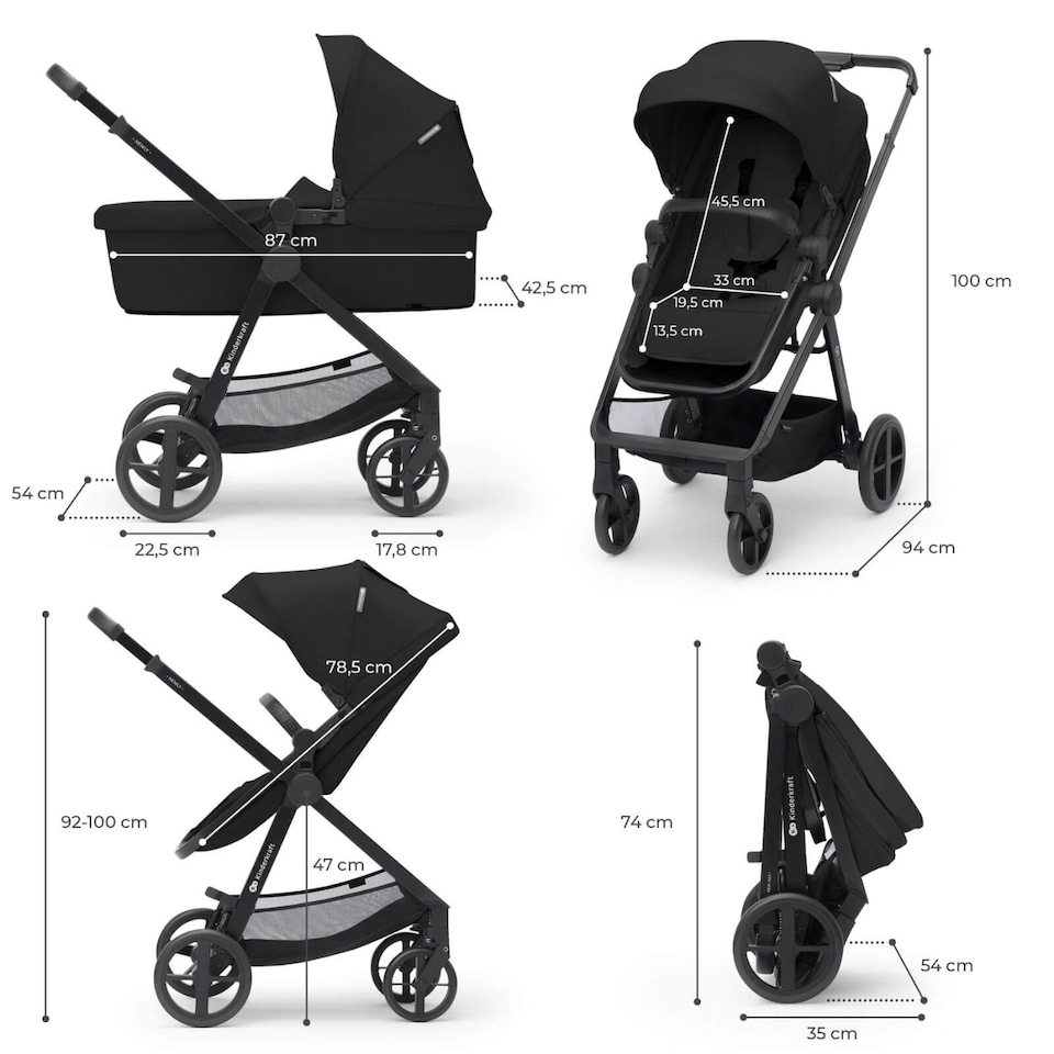 image 1 of Kinderkraft Travel System Newly 4In1 + Mink Pro Car Seat + Isofix Base | Black