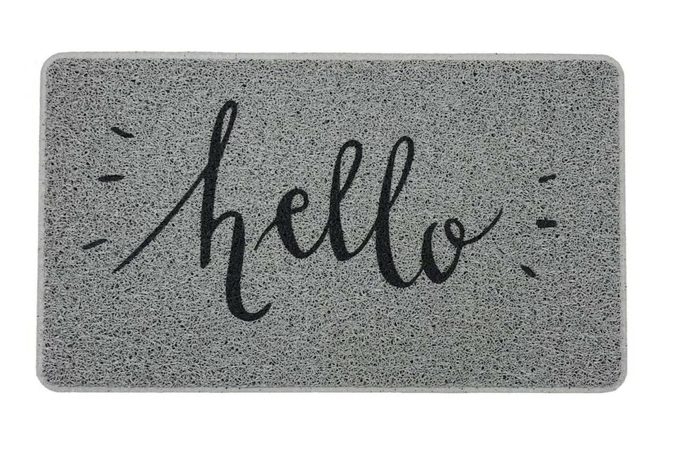 image 1 of Hello Print PVC Spaghetti Looper Door Mat - 75x44cm