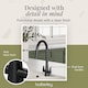 image 5 of Balterley Situla Kitchen Mono Mixer Tap with Dual Lever Handles, Curved Swivel Spout | Black | Matt Black | 1