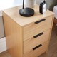 image 6 of Bedside 3 Drawer Storage Oak Effect Clothing Nightstand Organiser Bedroom Table