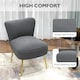 image 5 of HOMCOM Accent Chair Wingback Armless Chair for Bedroom Grey