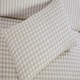 image 3 of Gingham Polycotton Check Polycotton Duvet Cover Set With Pillowcase Brown | Single