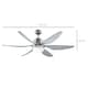 image 7 of HOMCOM Reversible Ceiling Fan w/ Light, 6 Blades Indoor LED Lighting Fan, Silver