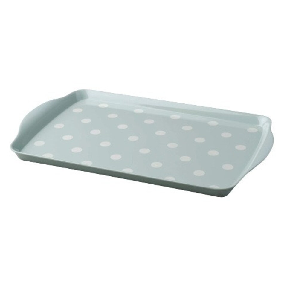 image 1 of Melamine Dotty Tray, Medium Green | Sage Green