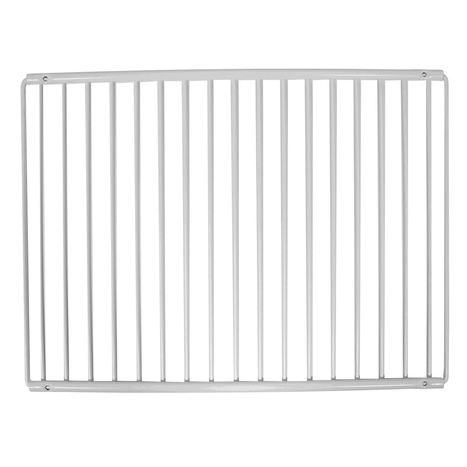 image 1 of SPARES2GO Universal Large Fridge Freezer Shelf Adjustable White Plastic Coated Extendable (Pack of 2 Shelves) White