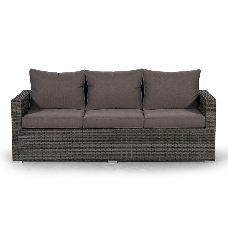 image 1 of Giardino Sydney Rattan 3 Seater Sofa | Grey | Grey | Three Seater