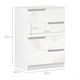 image 3 of HOMCOM 4 Drawer Chest of Drawers for Bedroom, 60 x 40 x 85cm, White