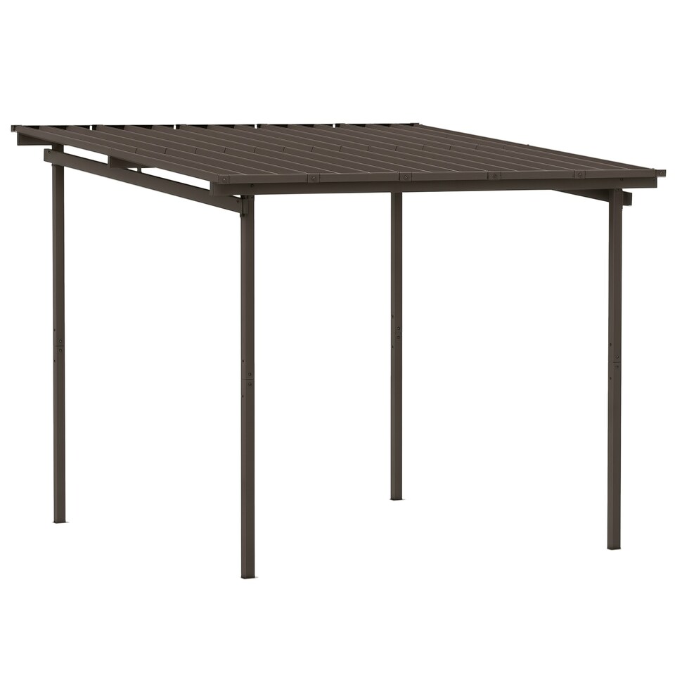 image 1 of Outsunny 3 x 3(m) Waterproof Metal Pergola Easy to Assemble Lean to Pergola
