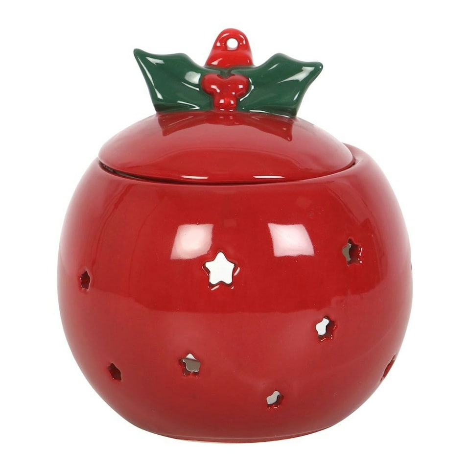 image 1 of Something Different Bauble Oil Burner - Red - One Size