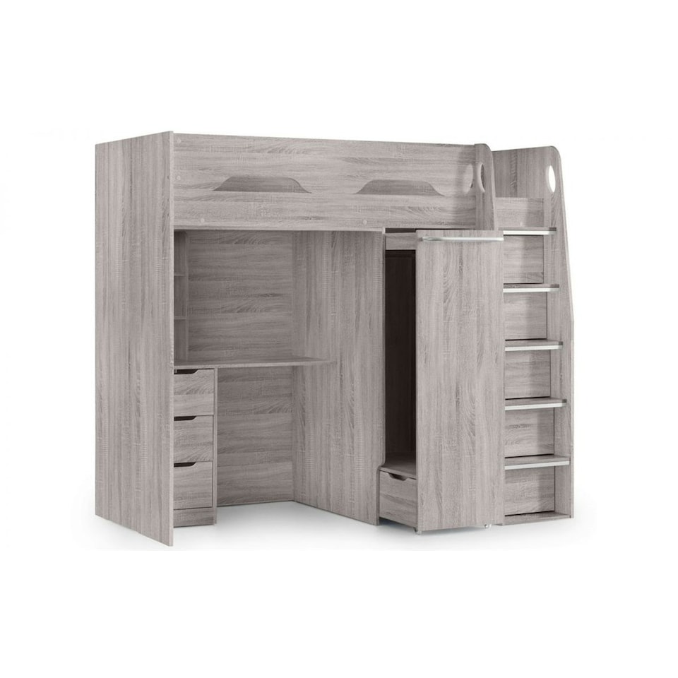 image 1 of Grey Oak Saver High Sleeper Cabin Bed 3ft (90cm) - Best Seller