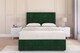 image 1 of Sloomy Highbury Emerald Plush Divan Bed Base 4 Drawers With 54 Inch Floor Standing Headboard | Green | Emerald | Small Double | 1