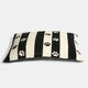 image 3 of OHS Dog Paw Print Soft Plush Plump Cosy Autumn Pumpkin Stripe Leopard Pet Bed Cushion, 80x60cm Multi | Mono - Stripe | L