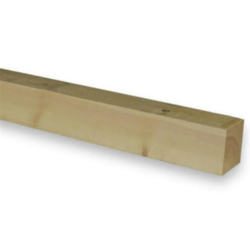 image 1 of PACK OF 10 (Total 10 Units) - 75mm x 75mm (70mm x 70mm Finish) Planed All Round Redwood Timber - 1.2m Length