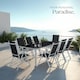 image 8 of Garden Table and Chairs Pompeii - for 8 people, aluminium frame, adjustable backrests | Silver | silver | 189 x 90 x 72,70 cm | 1