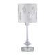 image 1 of Chrome Jewelled Table Lamp with White Fern Shade Chrome | White