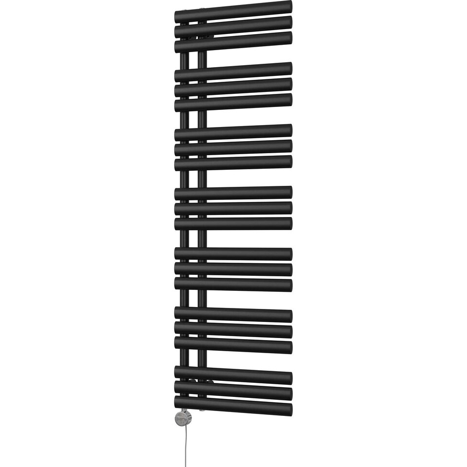 image 1 of Percival - Black Electric Towel Rail H1592mm x W500mm 800w Thermostatic