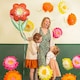 image 1 of Vibrant Flowers Tissue Paper Decorations - Pack of 3