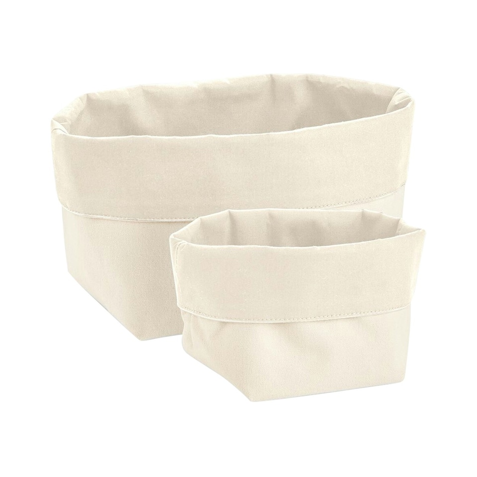 image 1 of Westford Mill Reversible Canvas Organiser - Natural - M Cream