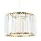 image 2 of Contemporary Easy Fit Gold Pendant Shade with Clear Acrylic Rectangular Rods | Gold