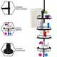 image 2 of 4-Tier Telescopic Corner Shower Caddy Bathroom Wall Shelf & Storage Organizer