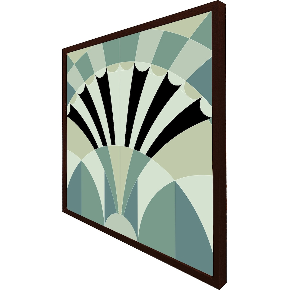 image 1 of Green geo arches (Picutre Frame) Brown | L