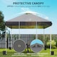 image 5 of Outsunny 3x3 m Pop Up Gazebo w/ Wheels, One-Touch Party Tent, Dark Grey | Grey | Dark Grey | 300 x 300 x 273 cm