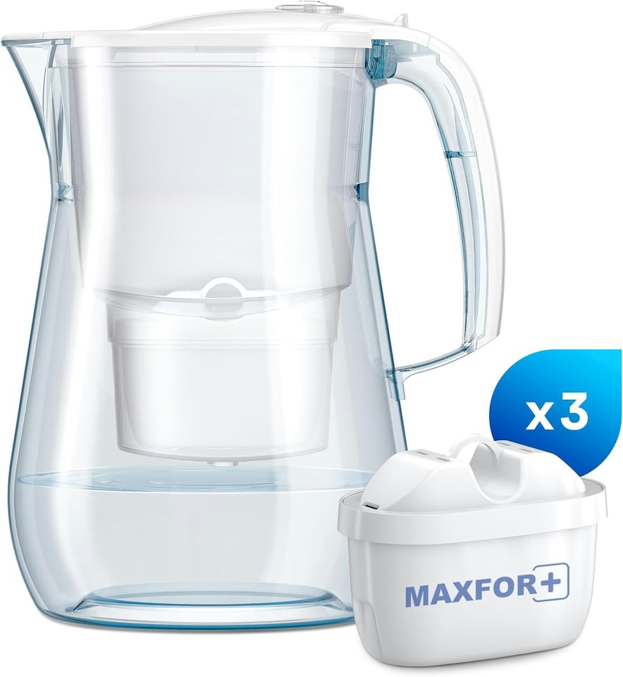 image 1 of AQUAPHOR 4.2 Litre Onyx Water Filter Jug in White with 3 x Maxfor+ filter