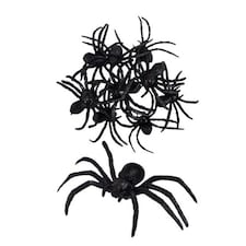 Halloween Black Spiders 8cm - Pack of 9