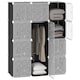 image 1 of HOMCOM Portable Wardrobe for Bedroom, 12 Cube Closet with 2 Hanging Rails, Modular Storage Cabinet, Plastic Armoire for Space Saving, White and Black