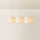 image 4 of ValueLights 3 Pack Modern Cream Drum Pendant Ceiling Light Shades With Diffusers