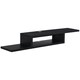 image 1 of HOMCOM Wall Mounted Media Console Floating TV Stand with Shelf Black