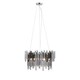 image 1 of Onega 3-Light Chrome Smoked Glass Pendant Ceiling Light
