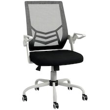 Vinsetto Mesh Swivel Office Chair w/ Lumbar Support, Black and White