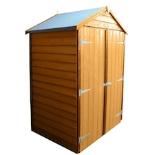 Tool Store 4 x 3 Double Door Garden Shed - Dip Treated Approx 4 x 3 Feet Brown