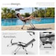 image 3 of Sun Lounger Cirrus with Plush Padding, Built-in Sun Shade and Folding Function | Black | black | One Size | 2