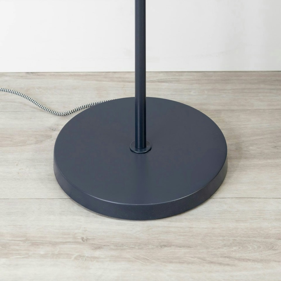 image 1 of ValueLights Stassi Dark Navy Mushroom Dome Metal Freestanding Floor Lamp Light