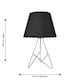 image 8 of Set of 2 Tripod - Silver 42cm Table Lamps With Black Fabric Shades Silver | Black