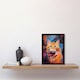 image 2 of Orange Tabby Cat Lover Gift Pet Portrait Black Framed Wall Art Print A4