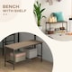 image 5 of HOMCOM Dining Table and Chairs Set of 4 with 2 Chairs Bench for Kitchen Grey