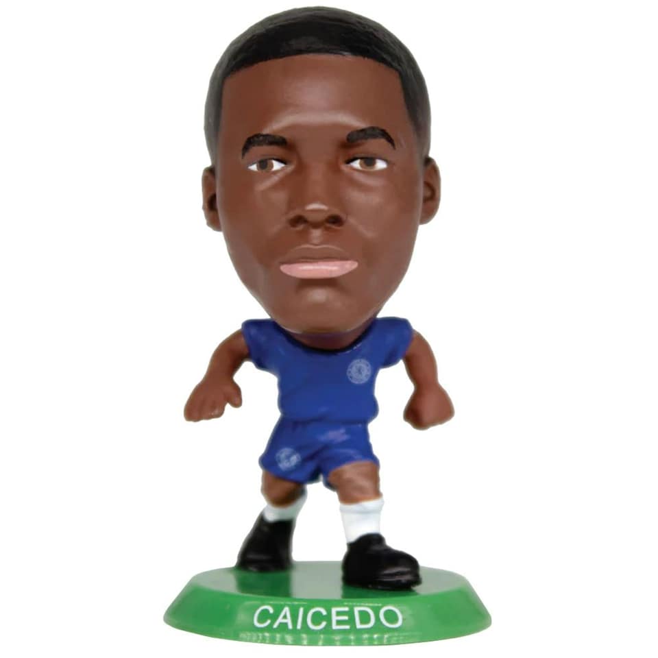 image 1 of Chelsea FC Moises Caicedo SoccerStarz Football Figurine - Blue/Green - One Size