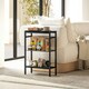 image 7 of HOMCOM Side Table with Storage, Small Table for Living Room, Bedroom Grey
