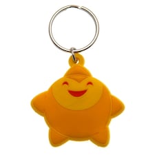Wish PVC Star Keyring - Yellow - One Size